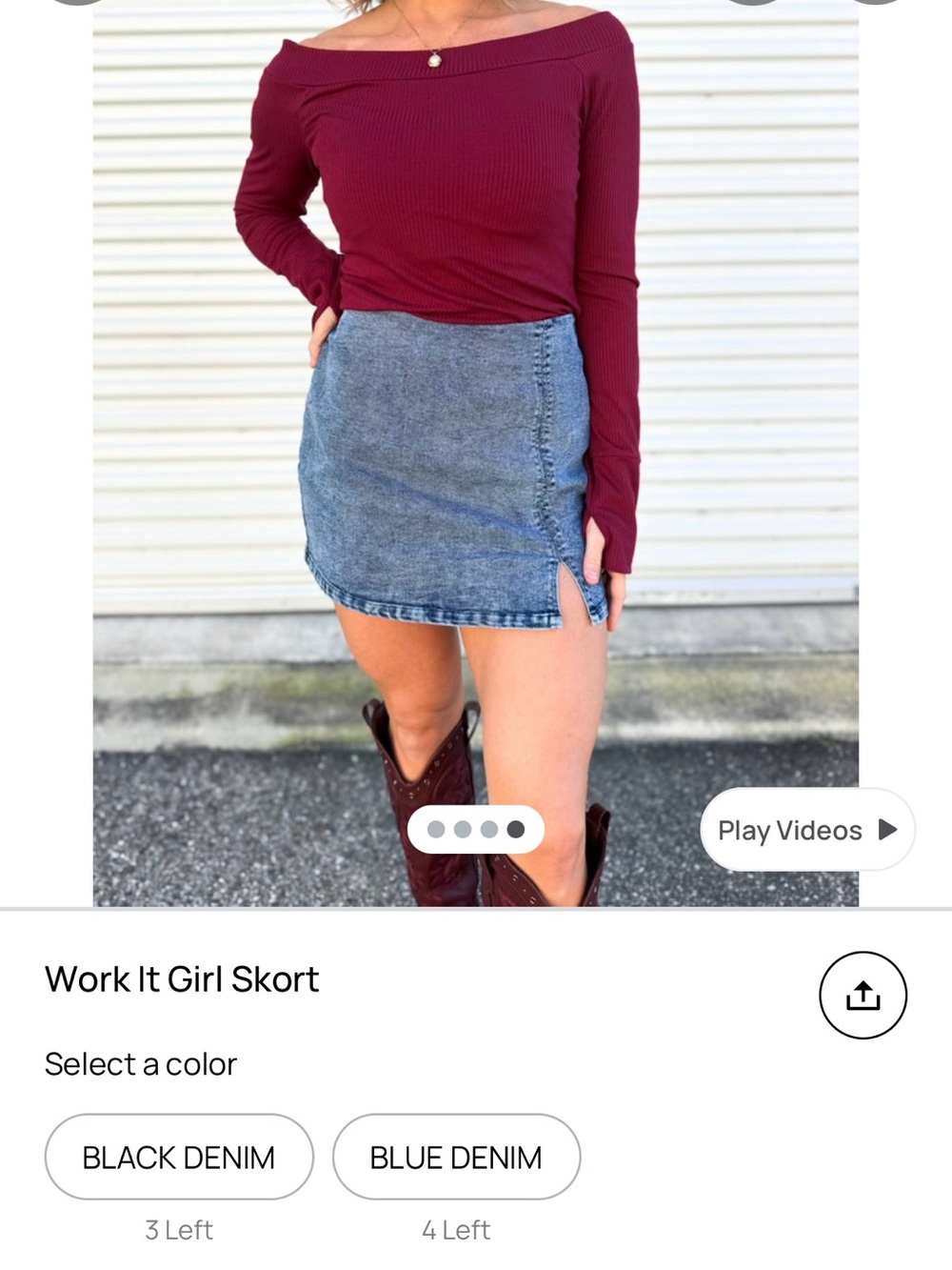 Work It Girl Denim Mini Skirt - Blue